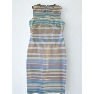 Calvin Klein Multi-Color Striped Sheath Dress